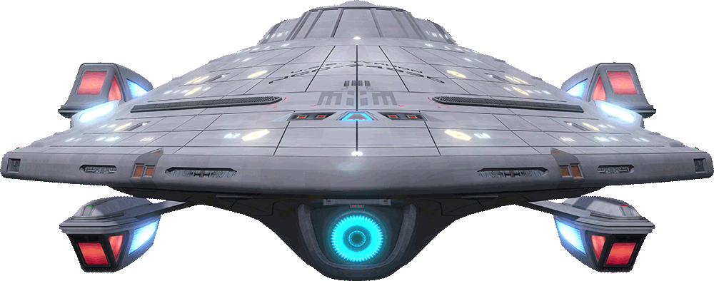 Front view of the USS Typhon
